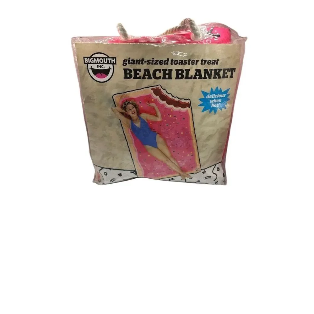 BigMouth Inc Giant Toaster Treat Beach Blanket Fun Novelty Towel - Pink OS